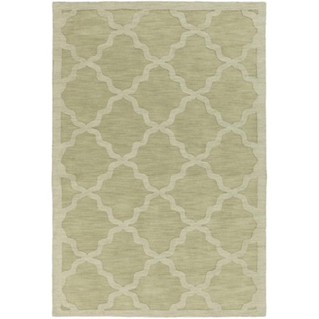 Central Park Abbey Rectangle Handloomed Area Rug- Sage - 3 X 5 Ft.